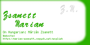 zsanett marian business card
