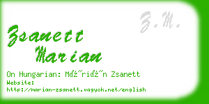 zsanett marian business card